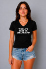 T-shirt en coton noir imprimé World's best ex girlfriend