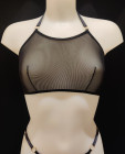 Brassière faite main en résille transparente