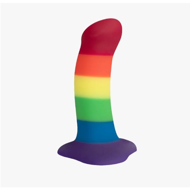Dildo Amor de Fun Factory en silicone médical court et souple adaptable sur harnais pour gode-ceinture