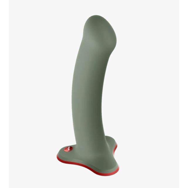 Dildo Magnum de Fun Factory en silicone médical court et souple adaptable sur harnais pour gode-ceinture