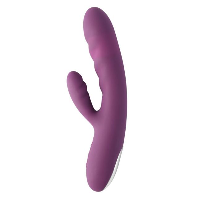 Vibromasseur rabbit en silicone hypoallergénique. Il est vibrant et rechargeable grâce à sa prise USB.