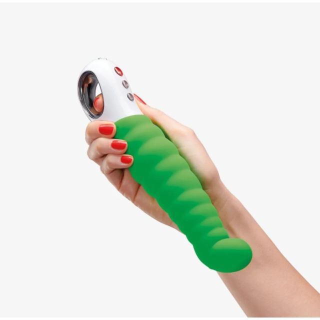 Vibromasseur nervuré et recourbé pensé pour stimuler le point G ou la prostate