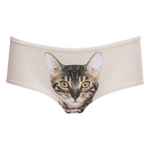 Culotte humoristique avec tête de chat