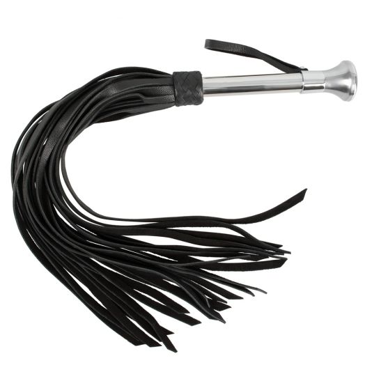 Martinet long en cuir de vachette et manche en acier