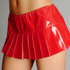 Micro jupe en vinyle rouge