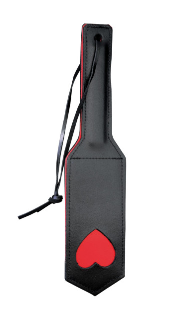 Paddle en cuir - Coeur rouge