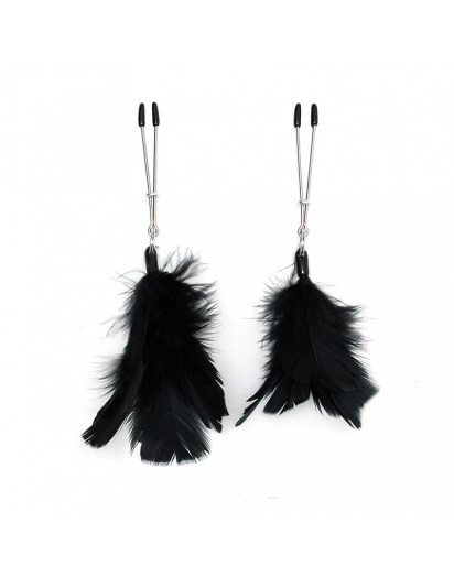 Pinces tétons avec plumes